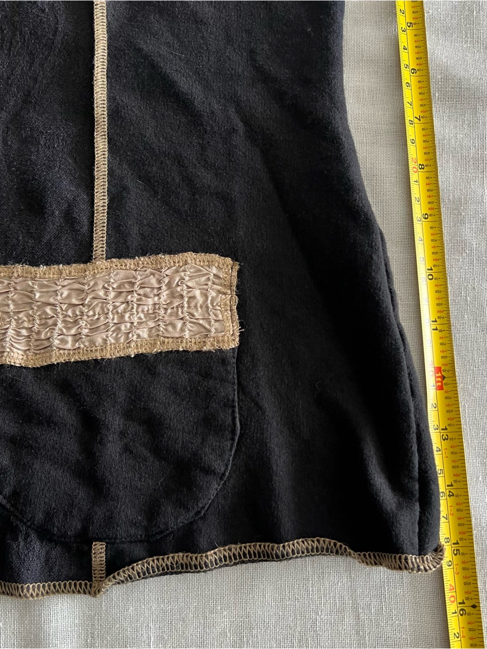 Parsley and Sage Vintage Black Vest with Patchwork and Metal Details - Picture 7 of 9
